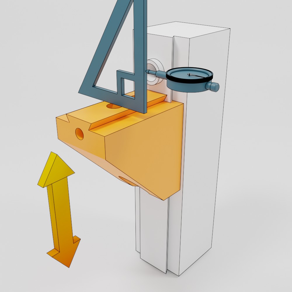 Mesure perpendicularité console Z latérale fraiseuse WGM senior 62